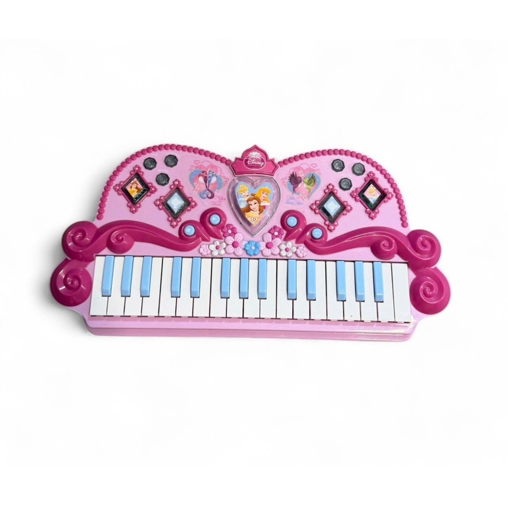 Disney Princess Electronic Keyboard Piano Pink Musical Toy Tested Working Y2K